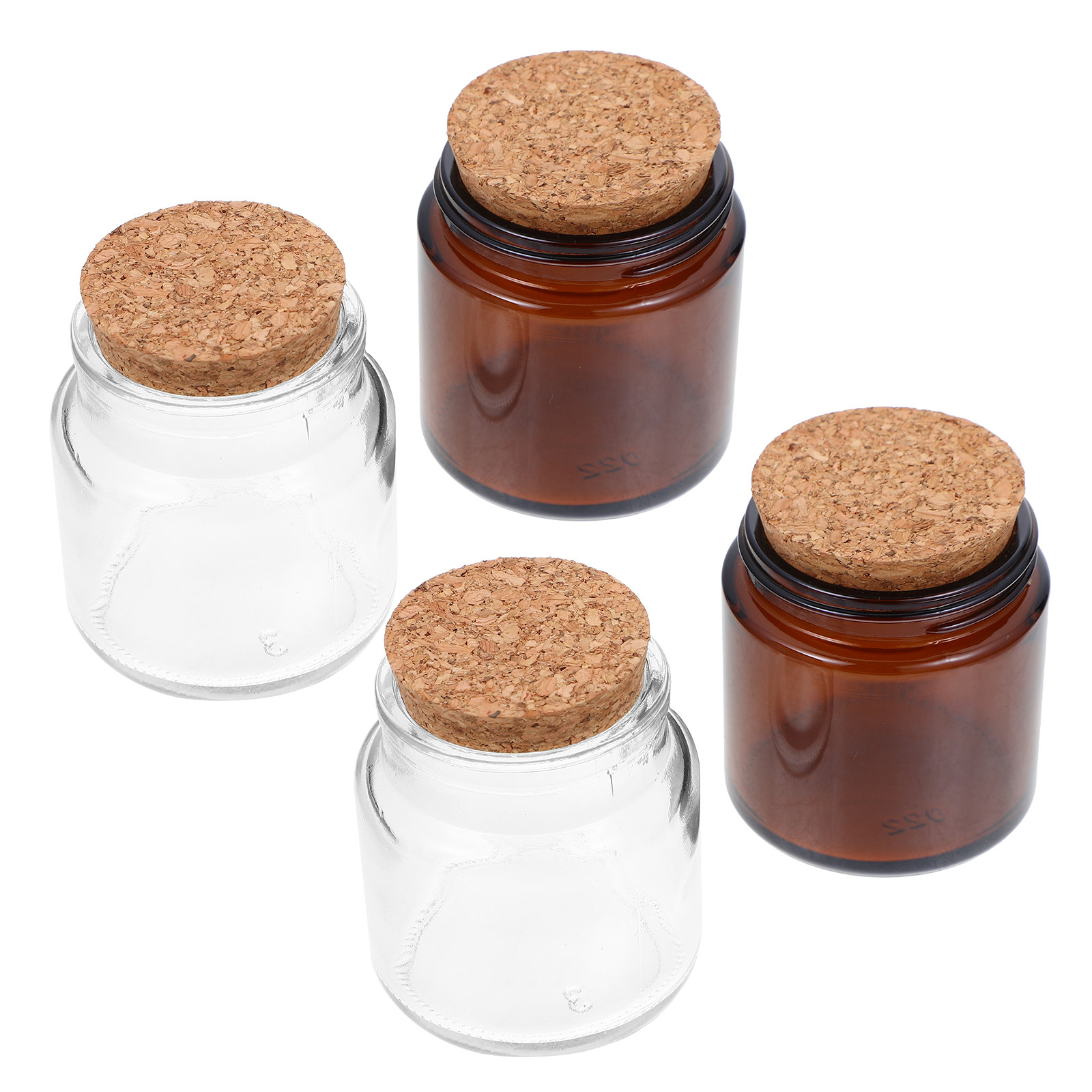 Candle Glass Supplies - 4Pcs Jar for Making Candles Premium