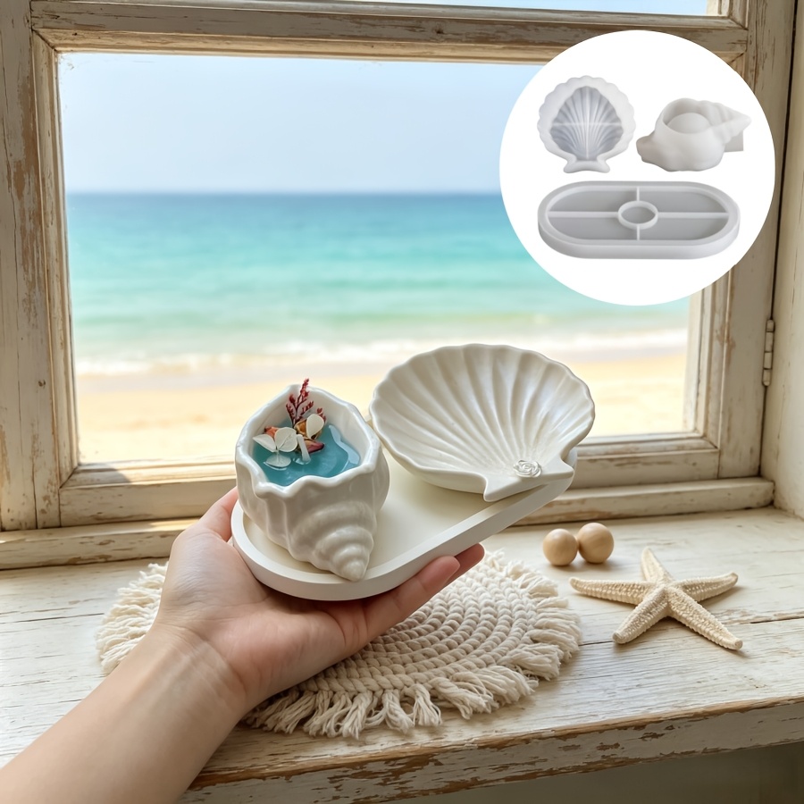 Candle Quotes - 3pcs Marine Series Set Including Conch