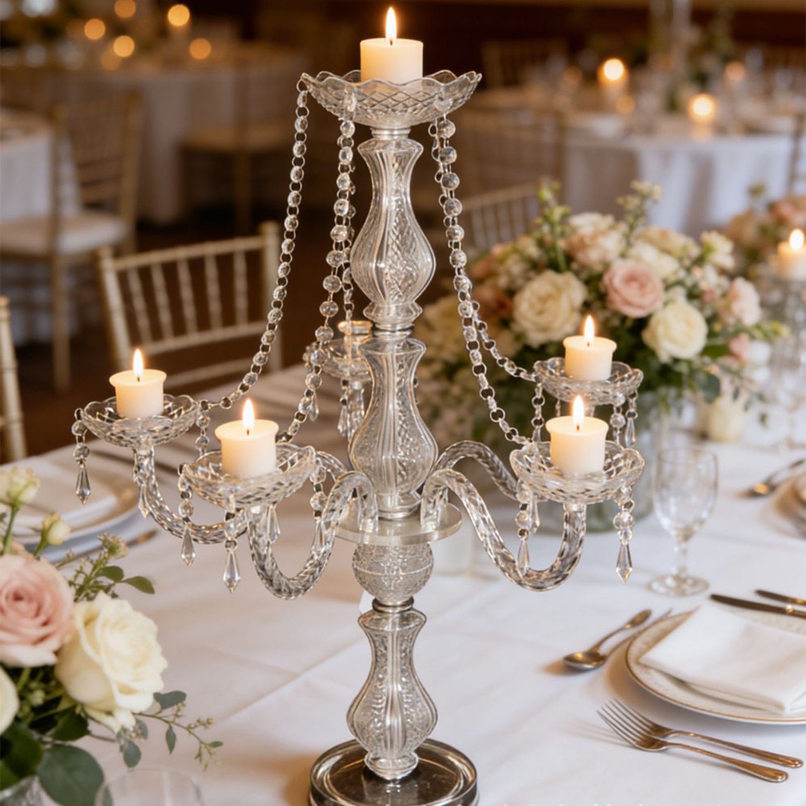 Crystal Candelabra Elegant Wed - Candle Holder Supplies recension och pris