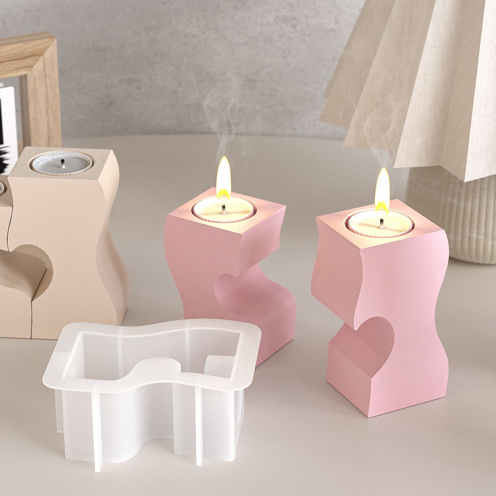 S Heart Candlestick Silicone M - Candle Holder Supplies recension och pris